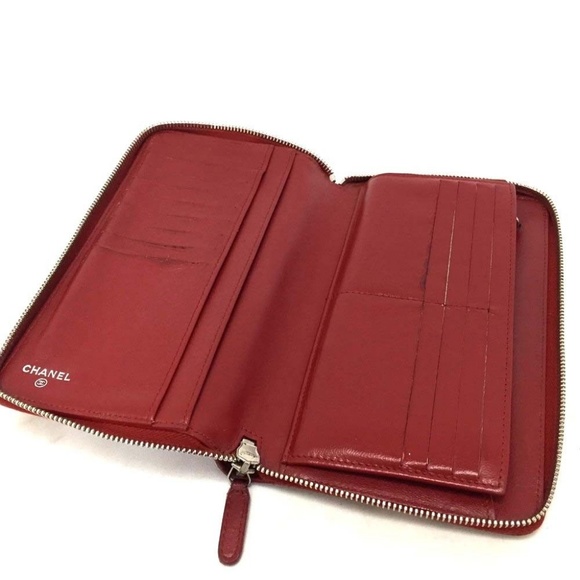 100% Auth Chanel Quilted CC Zip Around Organizer - Picture 5 of 8